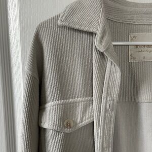 QUICK SELL - Altar'd State Cream Ribbed Jacket